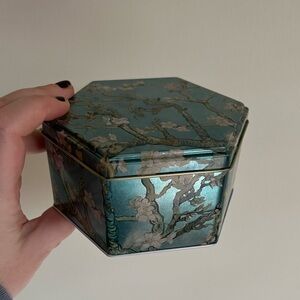 Van Gogh almond cherry blossom tin with lid. From museum.